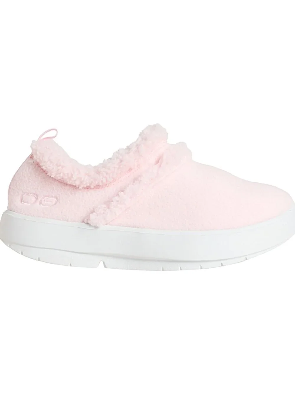 OOFOS Recovery Oocoozie Low Slip On Shoes -White/Pink-